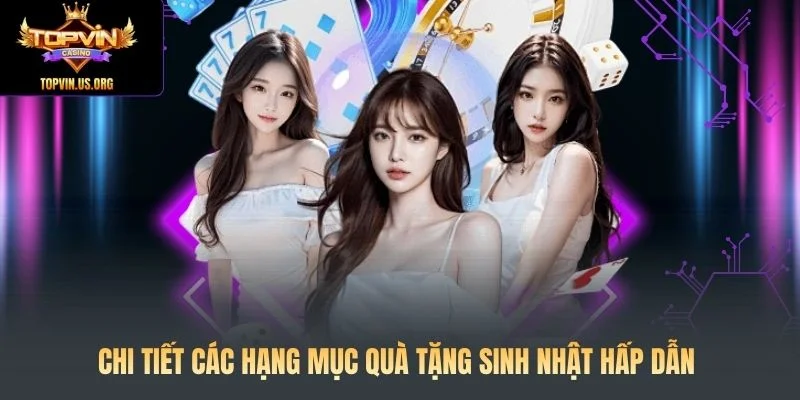 Chi tiết các hạng mục quà tặng sinh nhật hấp dẫn